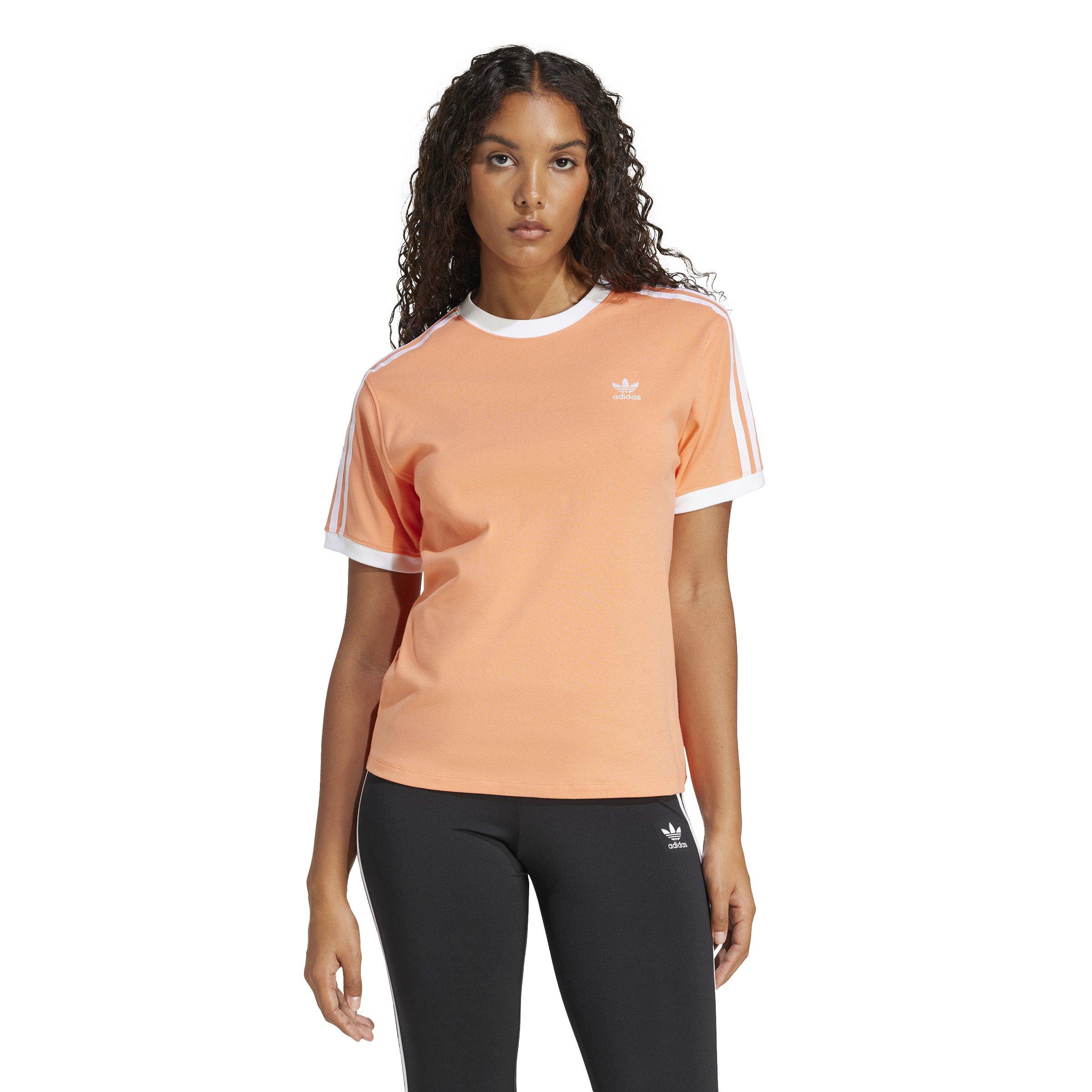 adidas Originals Women's 3-Stripes T-Shirt -Orange